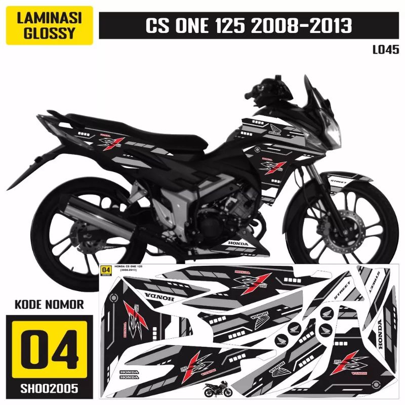 ( Decal CS1 one striping variasi honda cs1 stiker body mm otot CS1 grafis