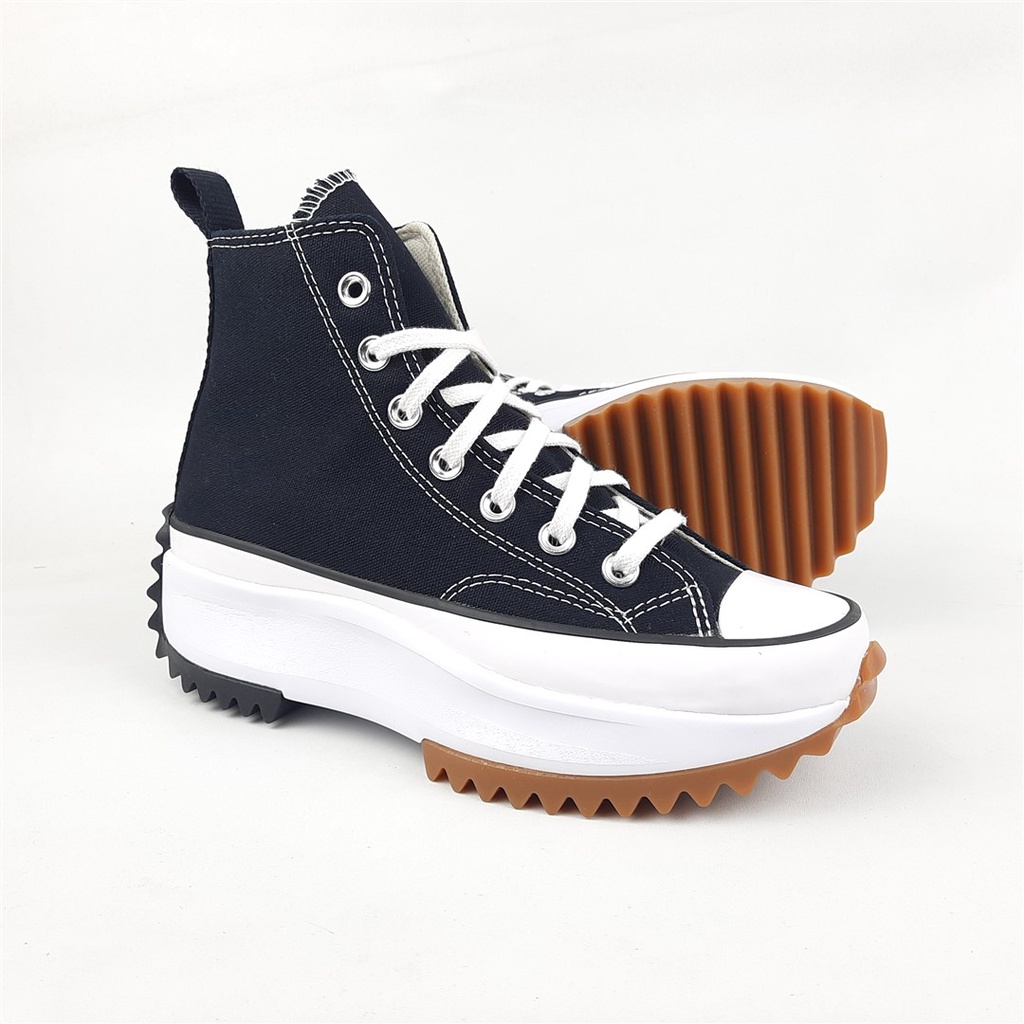 Sepatu Converse High Run Star Hike Lugged Black- White-Gum