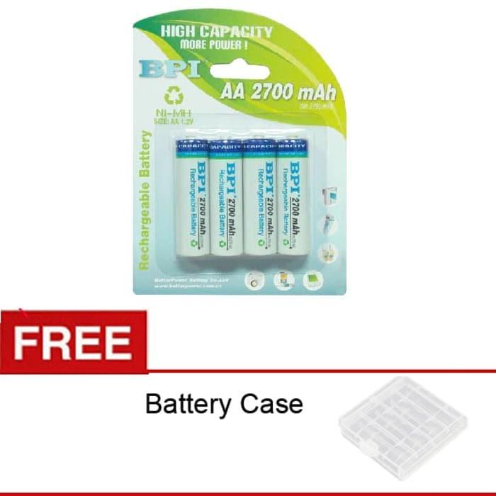 Terlaris Koba Enelong Battery Aa Rechargeable 2700Mah - Bp 4 - Free Case For Eneloop