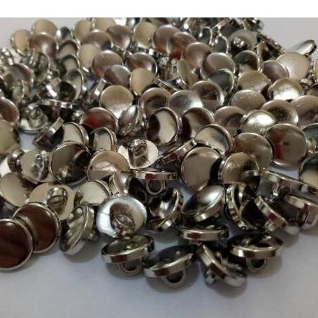 Terlaris Kancing Baju Jamur Silver Polos Datar Diameter 9