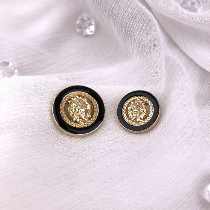 Terlaris Kancing Baju Blazer Jamur Mewah Hitam Gold | Istana Kancing