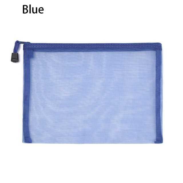 

KOUZIO Tempat Pensil Jaring Transparan Document Organizer Zipper Bag - A465