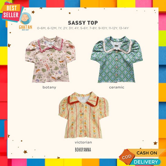 Blouse Anak Perempuan Baju Korea Style Umur 1 2 3 10 5 12 7 8 Tahun Atasan Cewek Import Lucu Pakaian