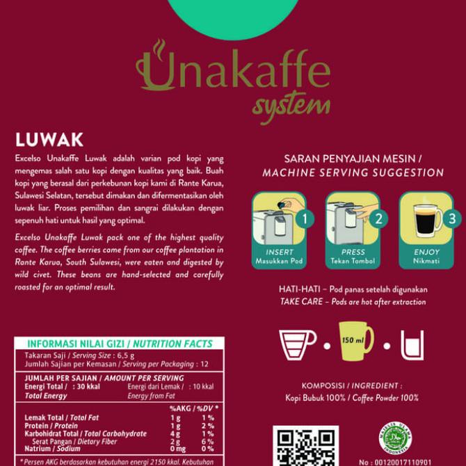 

Kopi Kapsul Luwak-Excelso Unakafe