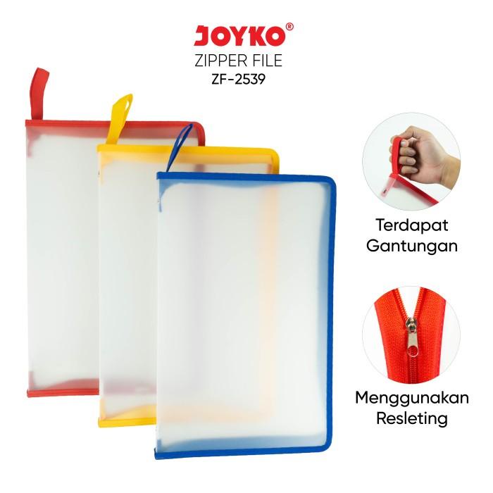 

Terlaris Zipper File Map Plastik Resleting Joyko Zf-2539 F4