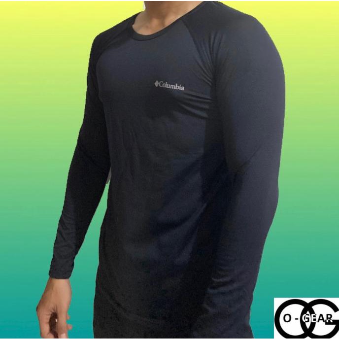 Pakaian olahraga baselayer columbia omni heat thermal running hiking