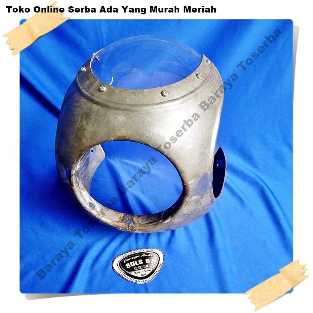 Fairing lampu depan caferacer pend kawasaki w175, honda megapro, tiger Jadul Vintage