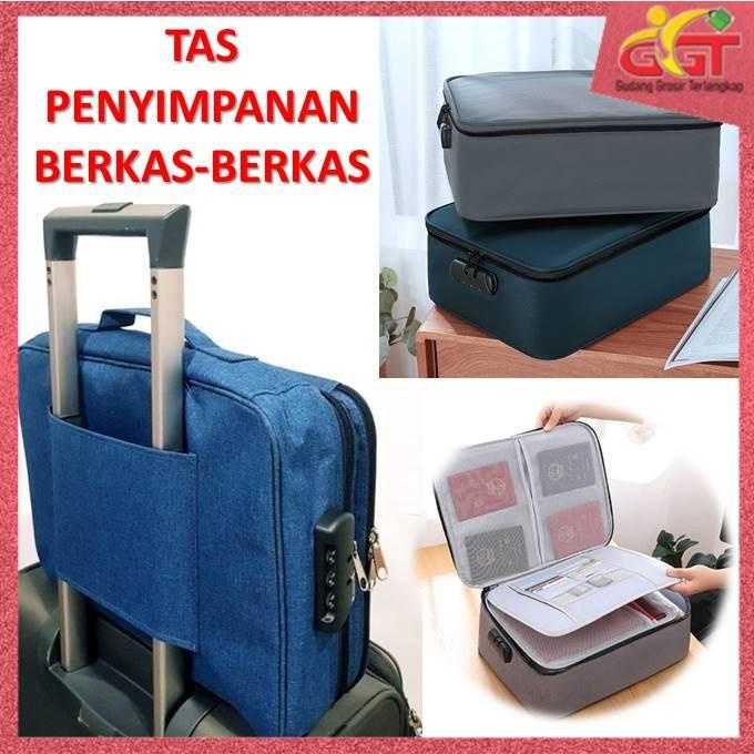 

Terlaris Ggt Tas Penyimpanan Berkas 3 Layer Bag Storage Travel Security Lock