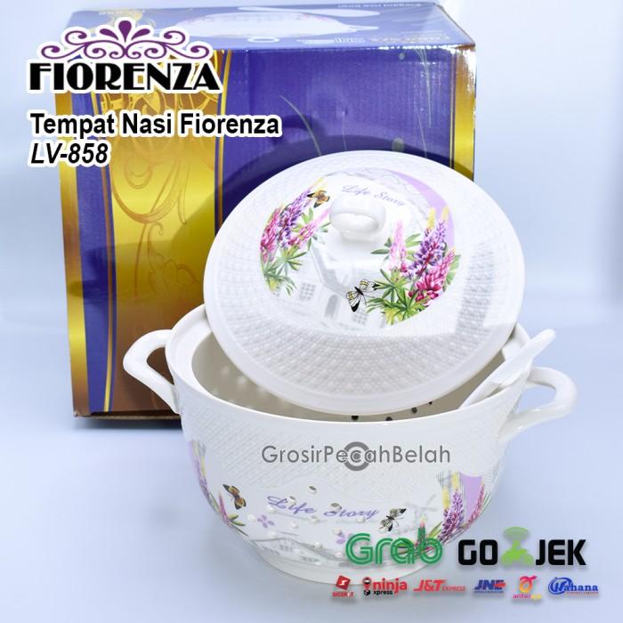 Terlaris Tempat Nasi Keramik Fiorenza Motif Bunga Lavender Lv-858