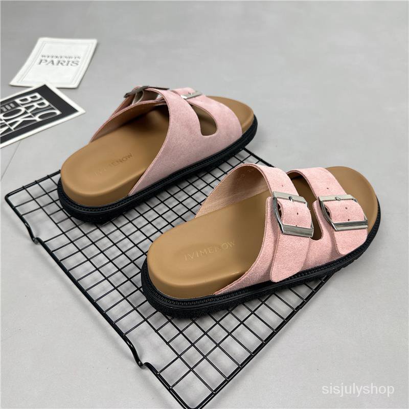 [✅BISA COD] #Sisjuly# Sandal wanita / pakaian luar wanita musim panas bagian bawah tebal sandal bern