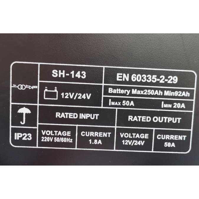 Charger Cas Aki 50 Ampere Mobil Motor Truk Accu 12V 24V Besar