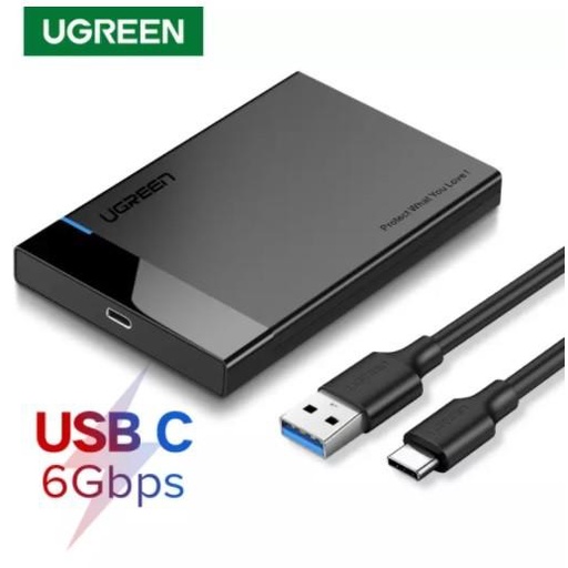 Terlaris Ugreen Hdd Ssd Case Enclosure External 2.5 Type C 3.1 Micro B 6 Gbps