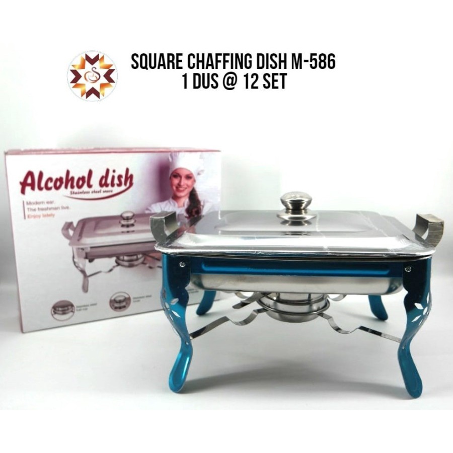 Square Chafing Dish Tempat Pemanas Makanan Prasmanan Warmer Square Pan M-586