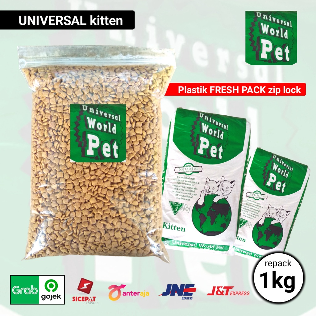 Universal Kitten 1kg repack makanan kucing universal kitten