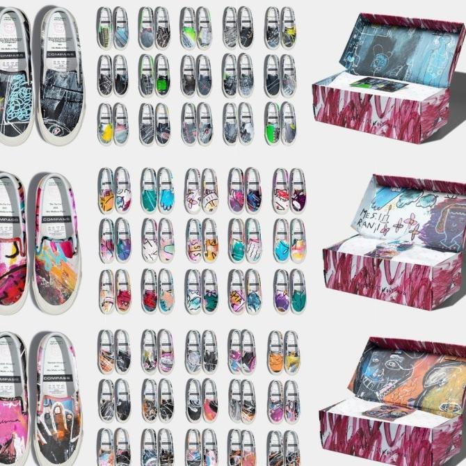 New Sale Sepatu Compass Slip On X Jason Ranti Jejeboy Artwork 1 2 3 4 5 6 Limited Edition