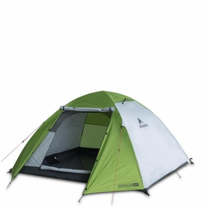 Tenda Camping Eiger X-Santalum 4P Tent Green 4 Orang 2 Layer Boyesroomarea