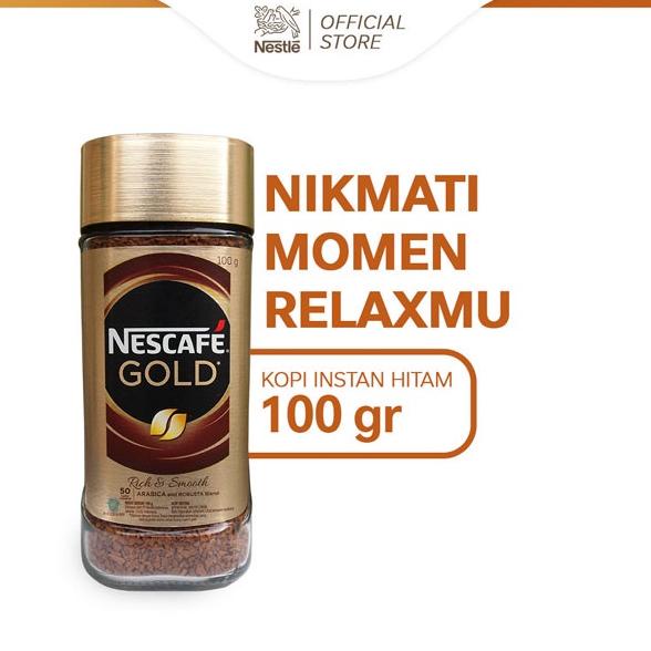 

NESCAFE GOLD Kopi Instan Kopi Hitam Jar 100gr Non COD