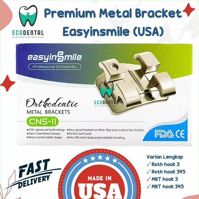 Made in USA Premium Metal Bracket Orthodontic CNC FDA Roth MBT Behel