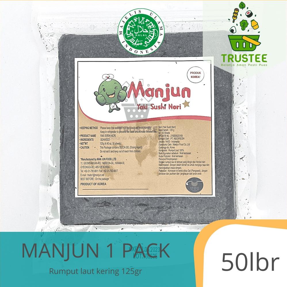 

Manjun Yaki Sushi Nori - Roasted Seaweed - Rumput Laut Panggang kemasan 50 lbr Best Seller