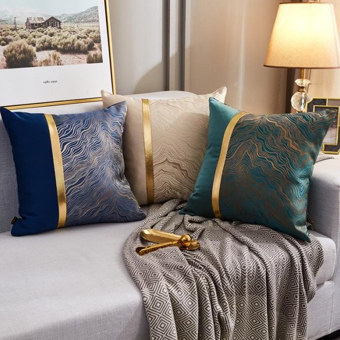 SARUNG BANTAL Sofa Cover Pillow Luxury Aesthetic list gold mewah