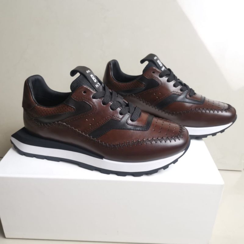 sepatu kulit pria sneaker cowok berluti mewah p1shoes new men shoes leather