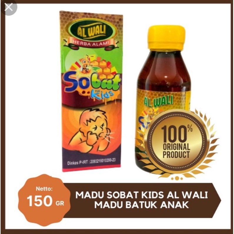 Madu Sobat Kids Al Wali Isi 150ml/Madu Batuk Anak