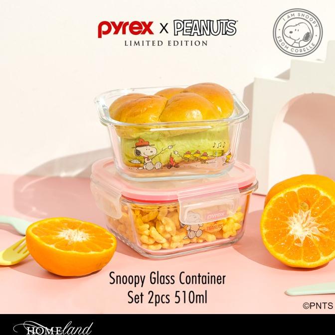 PYREX Snoopy Food Container / Kotak Makan Kaca