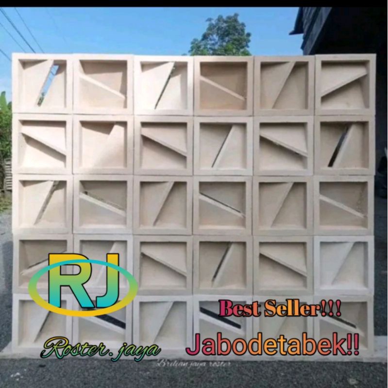 Roster Beton Modern Motif Petir 2 muka