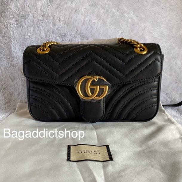 Sale Now Bagaddict Tas Marmont 26 Black Mirror Import Vip Original