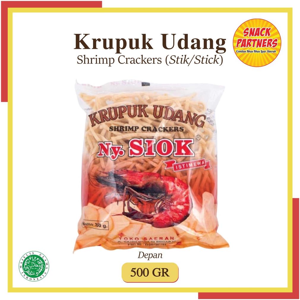 

Krupuk / Kerupuk Udang Ny.SIOK Khas Sidoarjo 500 gr / Shrimp Crackers, Ready Bentuk Stik / Stick dan Keping / Oval Best Seller