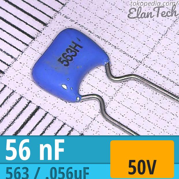 56nF / 563 100V Milar Film Capacitor 56n 56 nF Kapasitor Elan73c Berkualitas