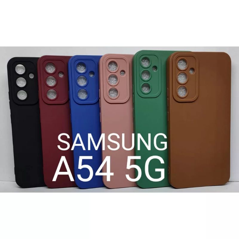 Softcase Slicon pro Camera Macaron Samsung A54 5G