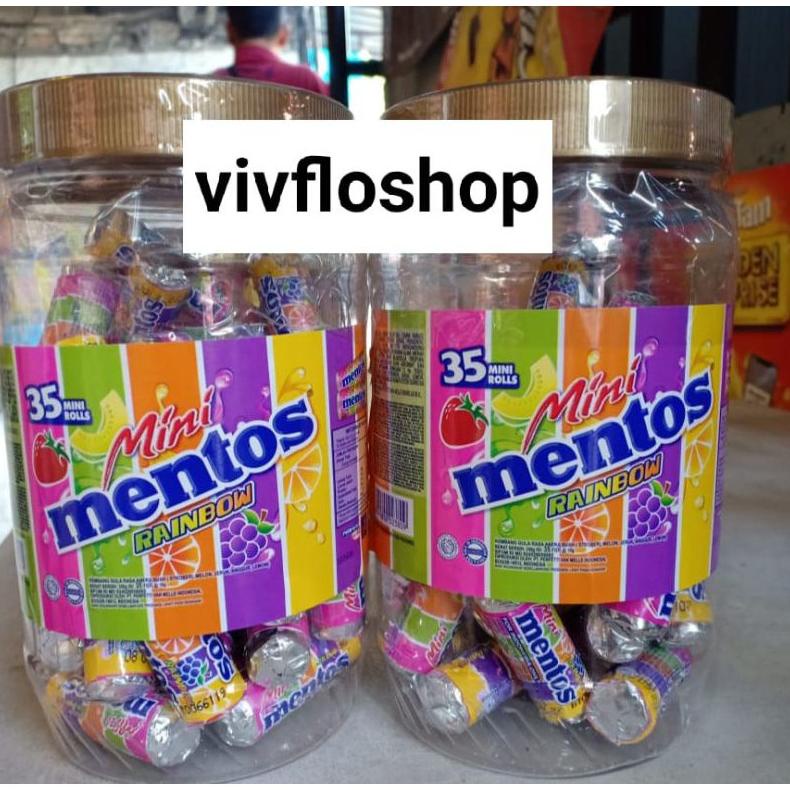 

Permen Mentos Mini Roll (Fruits/ Buah) Kemasan Toples isi 35 pcs Best Seller