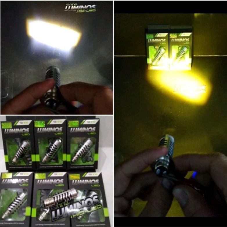 ( Bayar Ditempat ) LAMPU LED MOTOR LUMINOS  H6 LS1 LS2 LASER GUN PUTIH KUNING PLUS SENJA BIRU DC ,.