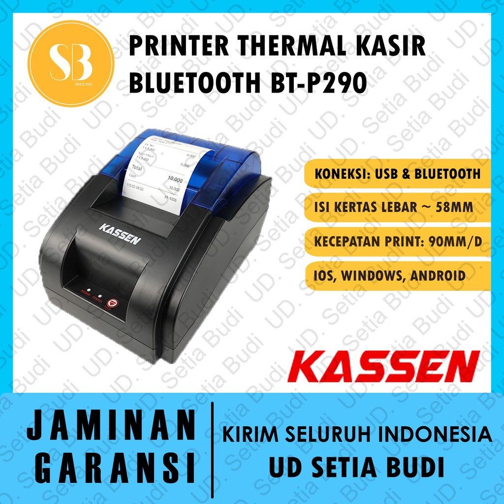 Printer Thermal USB Bluetooth Kassen BT-290 POS Kasir