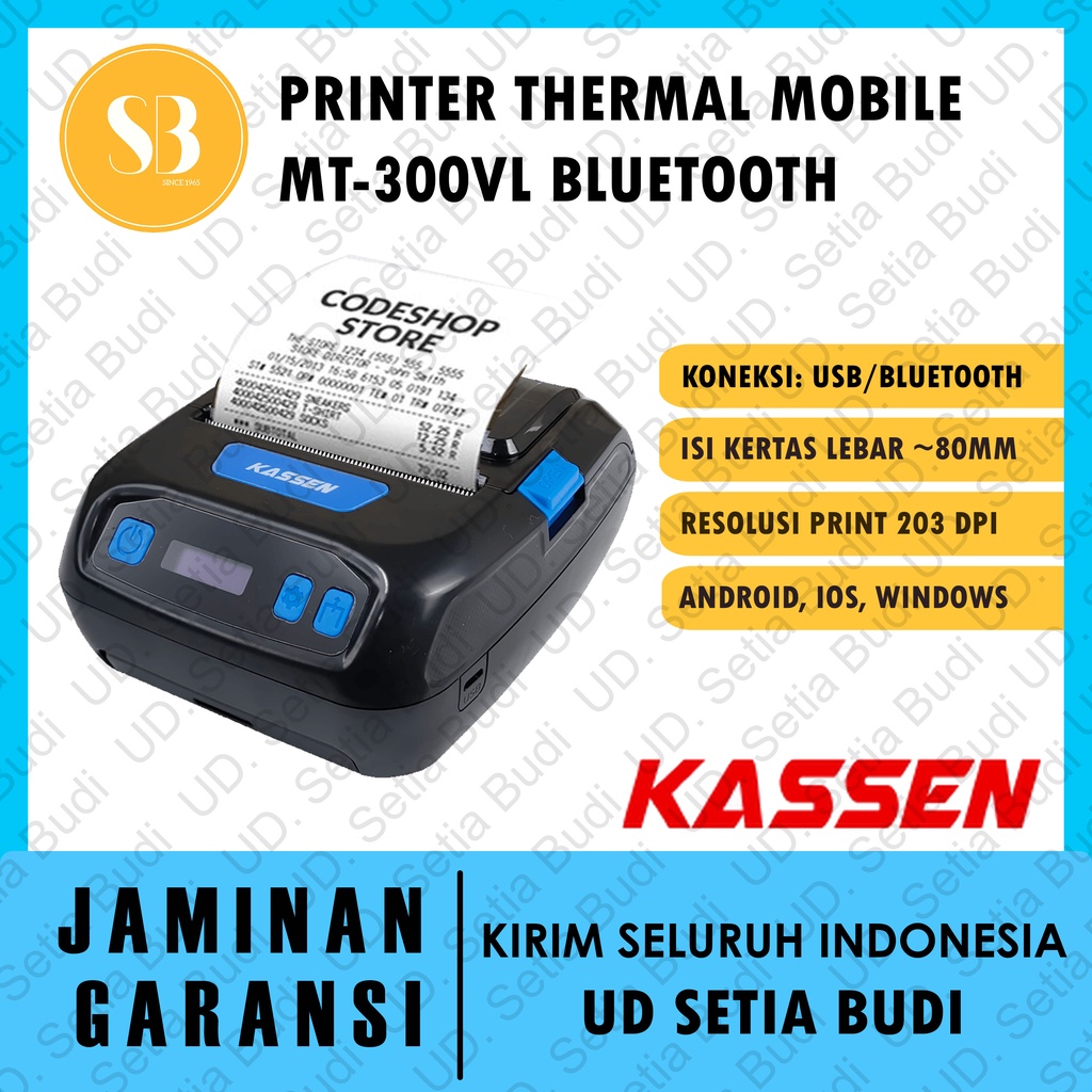 Printer Thermal Bluetooth Kassen MT-300VL Resi Kasir 80mm