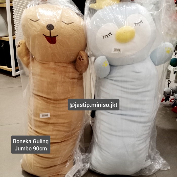 MINISO BONEKA GULING JUMBO Deer / Dino / Penguin / Doggy (90cm)