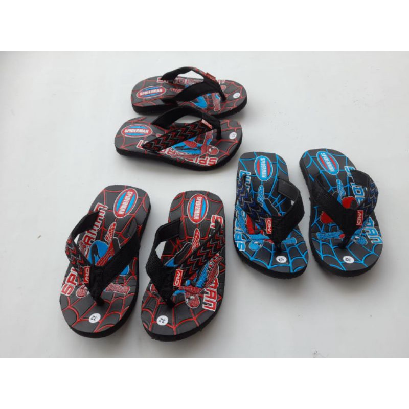 sandal anak spiderman tali bahan webing