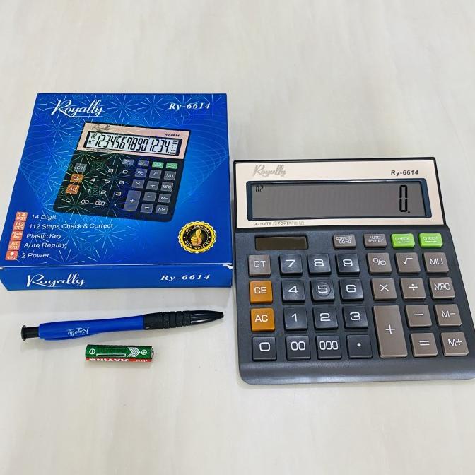 

Rotally 6614 kalkulator meja 14 Digit Check and Correct Solar & A3 ama04