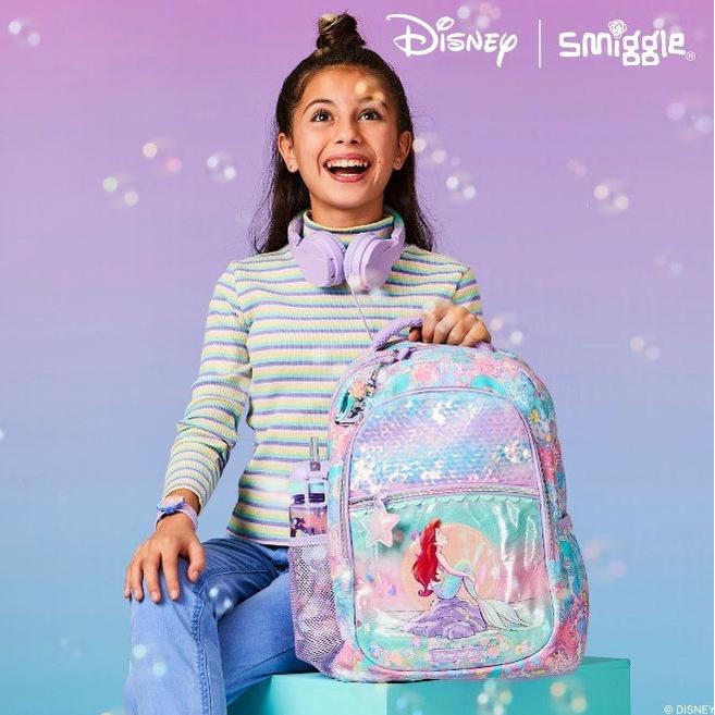 Ransel Smiggle Disney Princess Ariel Classic Backpack Original