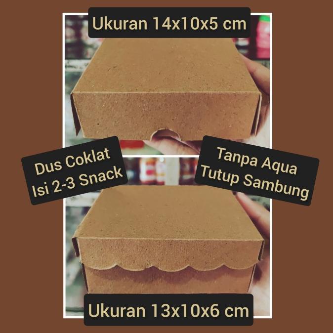 %$%$%$%$] Box / Kardus / Dus Coklat | Untuk Kue Snack Makanan | Tanpa Aqua