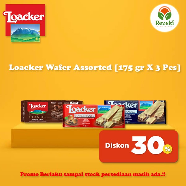 

Loacker Wafer Assorted [175 gr X 3 Pcs]