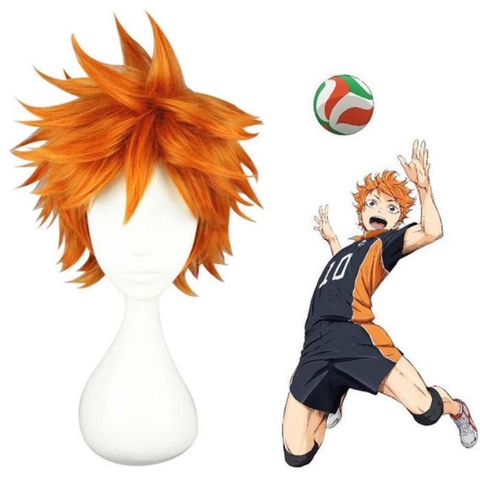 Wigku Wig Cosplay Orange Hinata Shoyo Haikyuu Rambut Palsu Character Anime