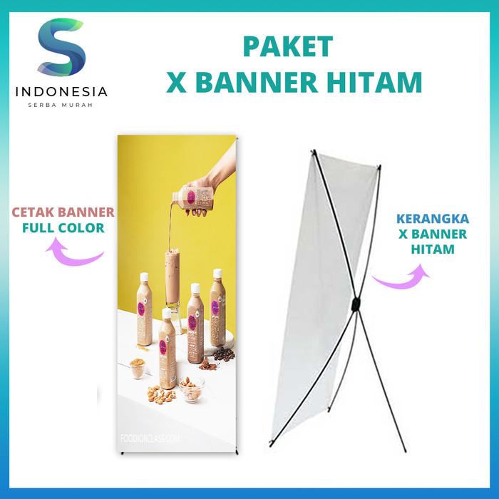 Terlaris Paket Stand Banner X Banner Plus Cetak Flexi / Albatros (Free Desain)