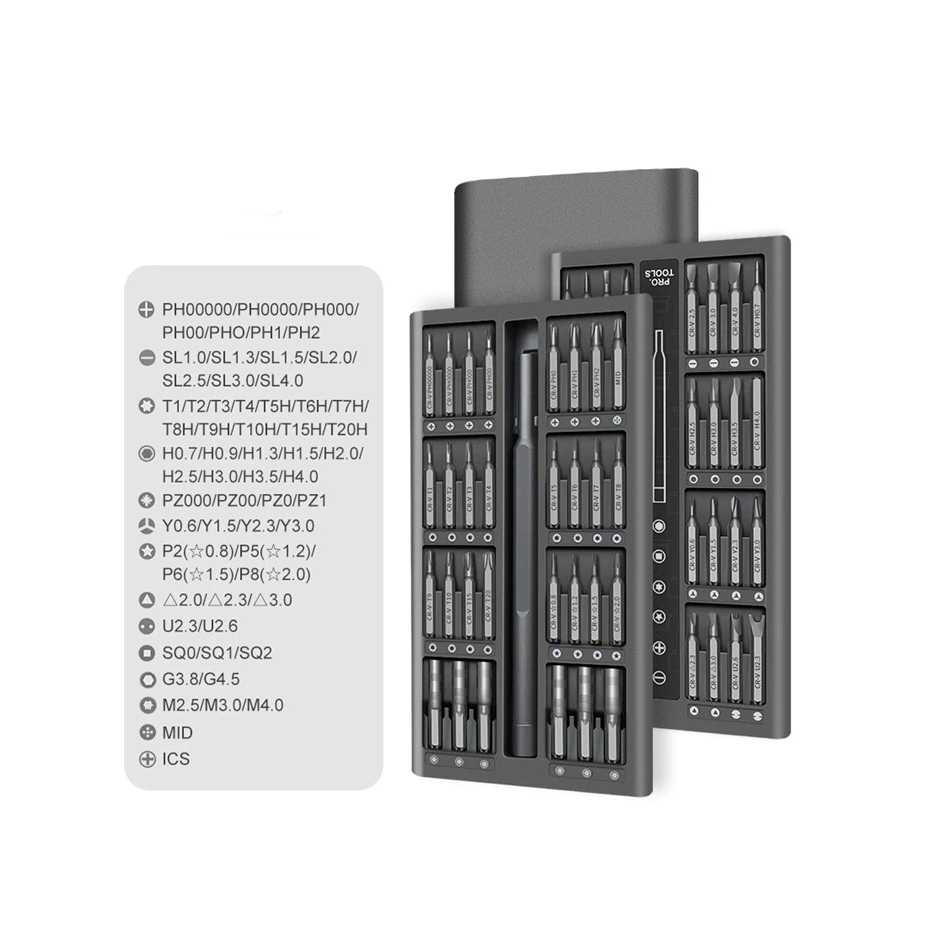 Quk Obeng Set Mobile Phone Repair Kit Magnetic Bits 63 in 1 - Quk63
