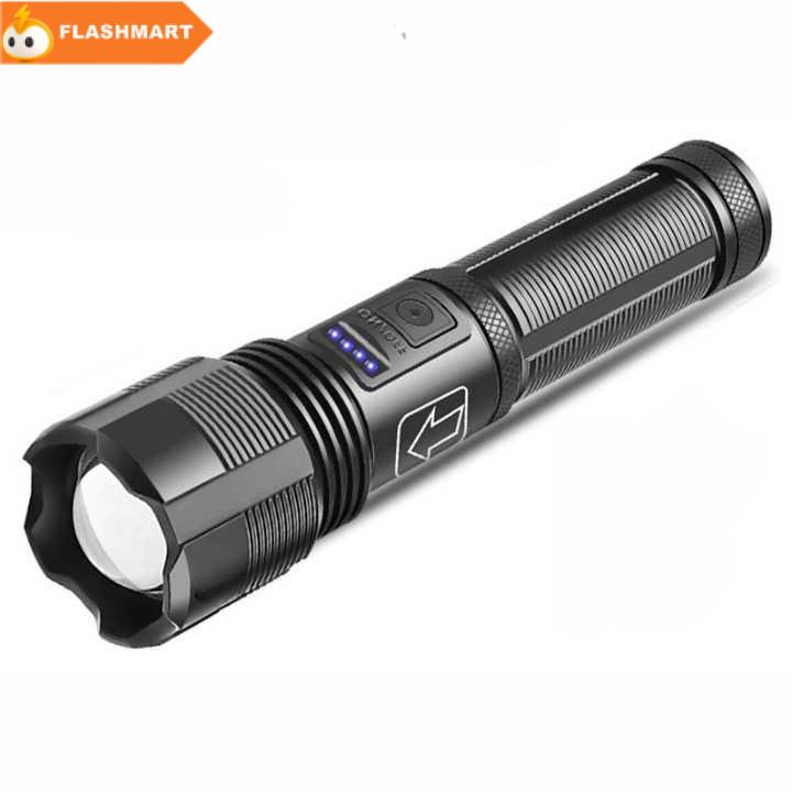 FLASHMART Senter LED Tactical Flashlight Zoomable Head XHP70 400 Lumens - P7