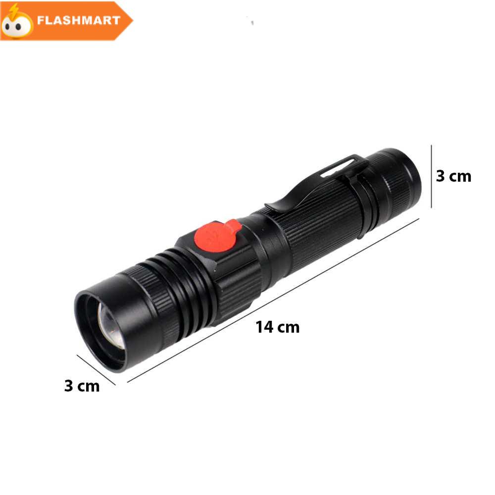 FLASHMART Pocketman Senter LED Rechargeable XML T6 + COB 1200 Lumens - P2