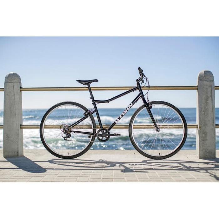 Terlaris Btwin Sepeda Riverside 100 Matt Bike - Black