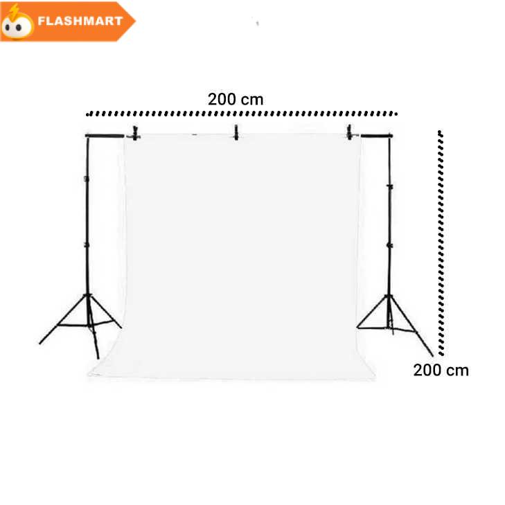 FLASHMART TaffSTUDIO Bracket Stand Backdrop Foto Studio 200 x 200 cm - DD-110