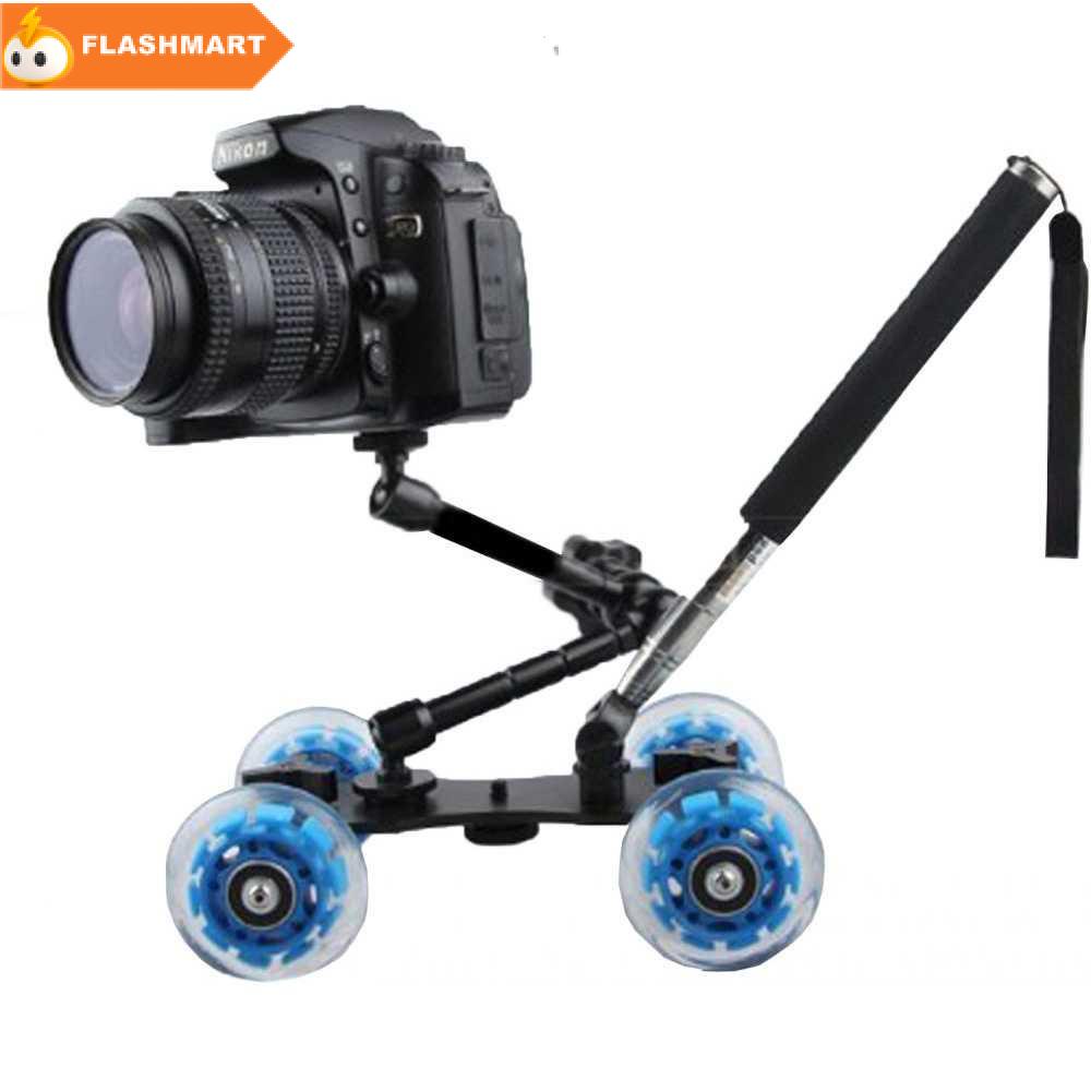 FLASHMART Dolly Slider Kamera DSLR dengan Magic Arm dan Monopod - VX-103